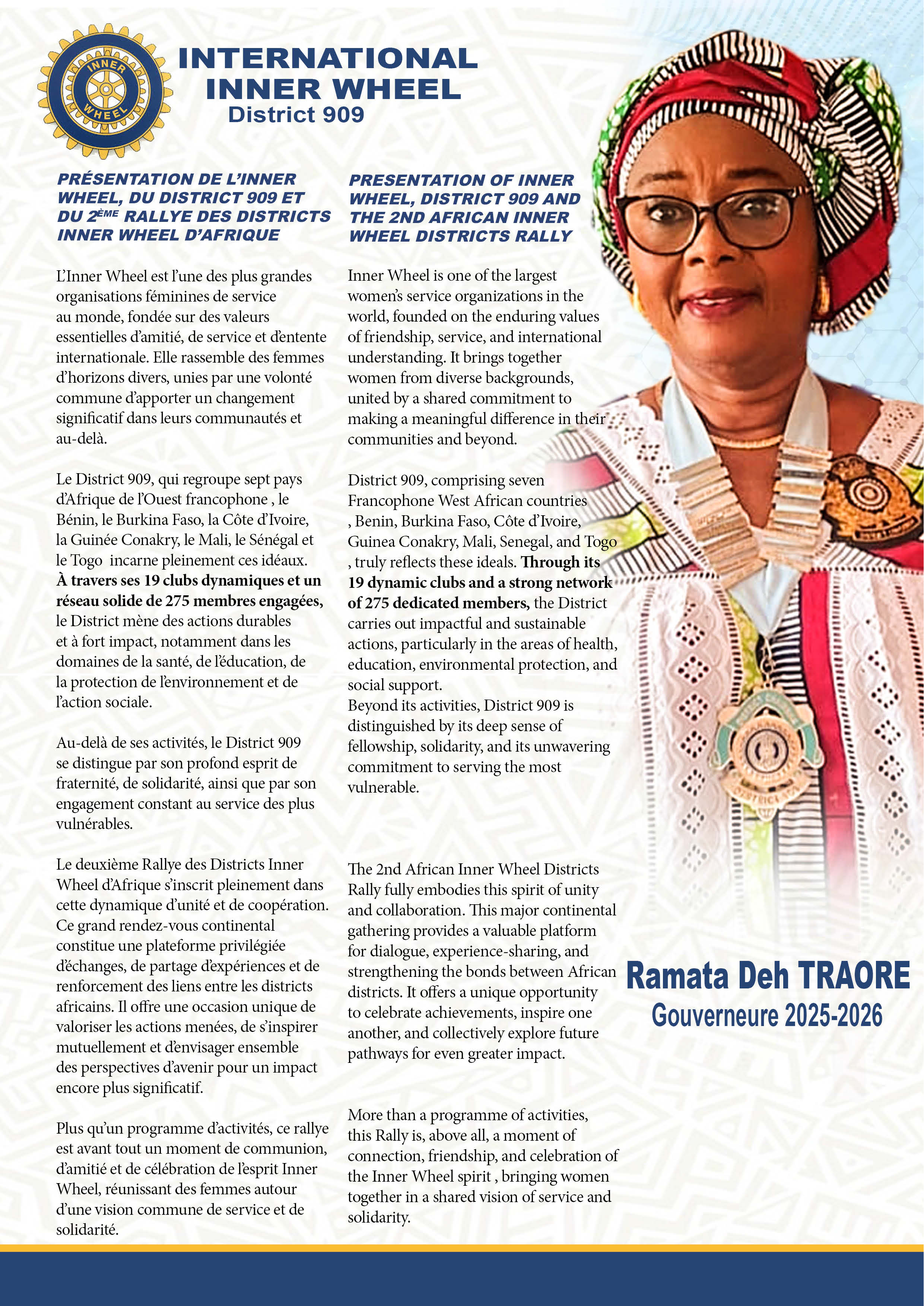 Message de la Gouverneure du District 909